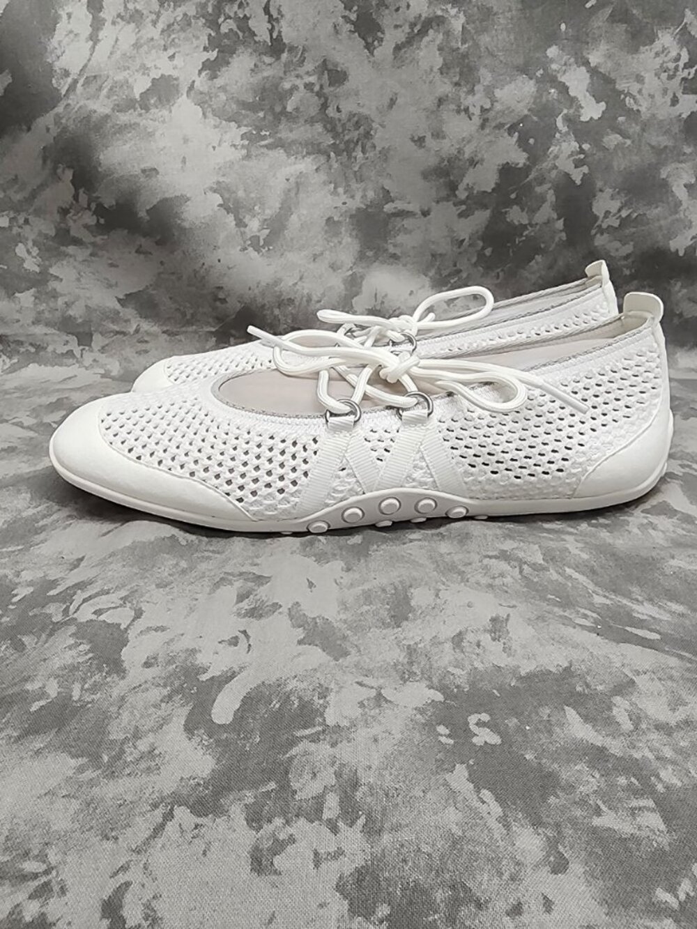 New Vivaia Cecily White Mesh Mary Janes Shoe - EU 40.5 / US 9-9.5 - Picture 6 of 12